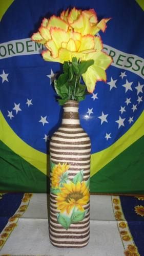 Vasos Decorados Com Barbante Colorido